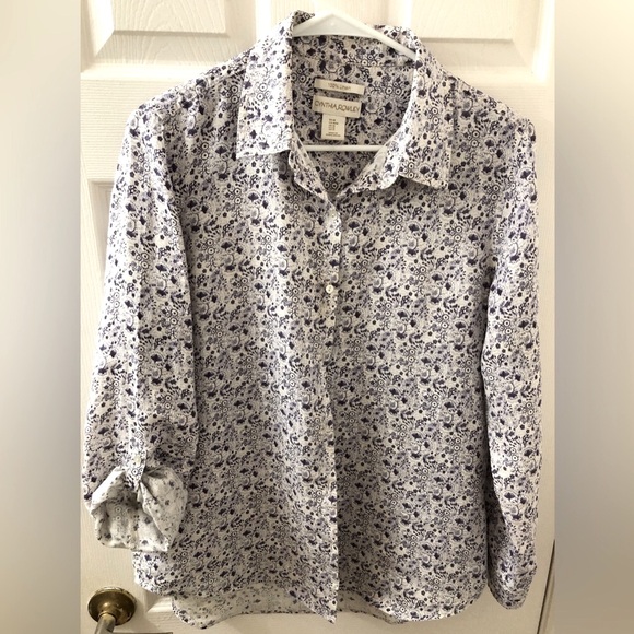 Cynthia Rowley 100% linen Long sleeve button up shirt. - Picture 1 of 2